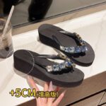 High-End Non-Slip Wedge-Heeled Thick-Soled Flip-Flops for Women - Image 4