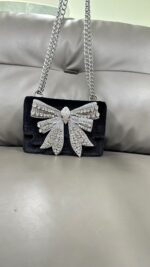 Eagle Head Bow Diamond Butterfly Rhinestone Bag - Image 3