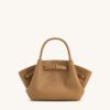 Latte-colored leather small size