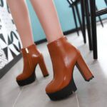 Ultra-high heel waterproof platform low-cut boots - Image 4