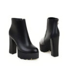 Ultra-high heel waterproof platform low-cut boots - Image 5