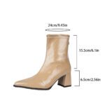 Slimming chunky heel Martin boots for women - Image 10